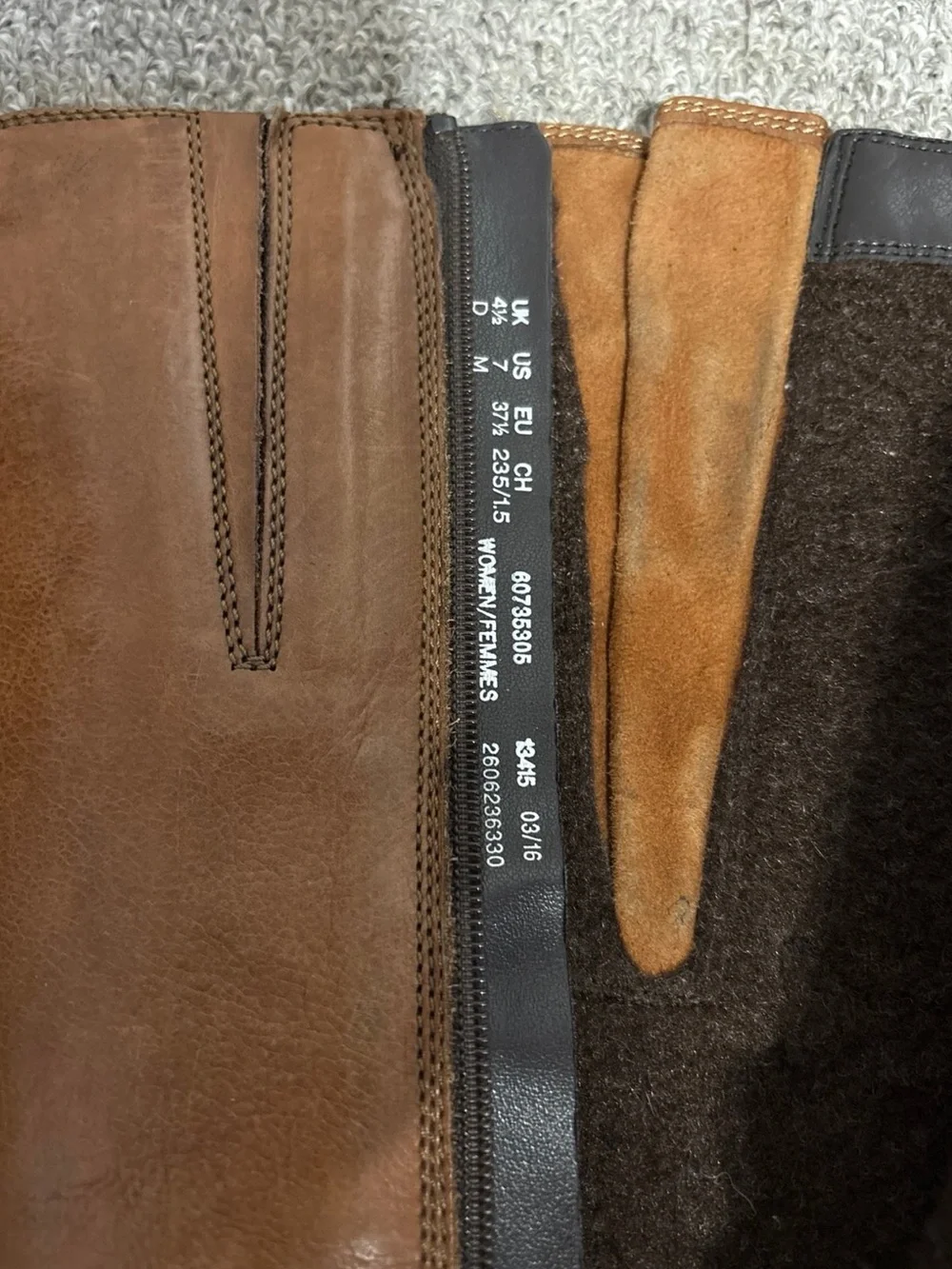 Clarks Mullin Spice Tan Leather Riding Boots
